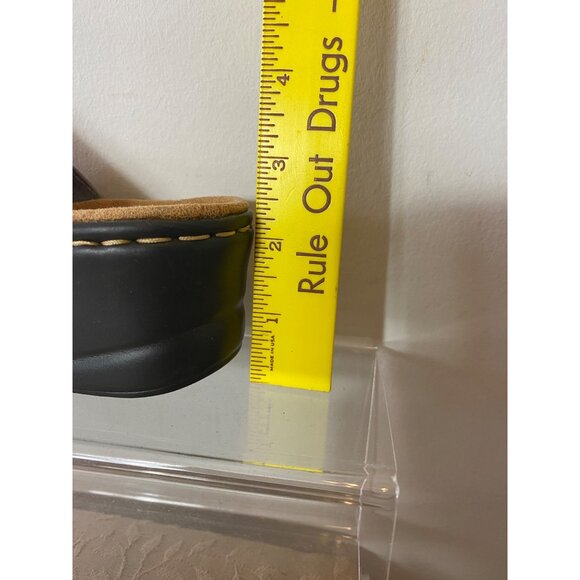 Clarks Leather Slip-On Wedge Sandals Shoes Floral Embellishment Gray Size 9 - Picture 10 of 10